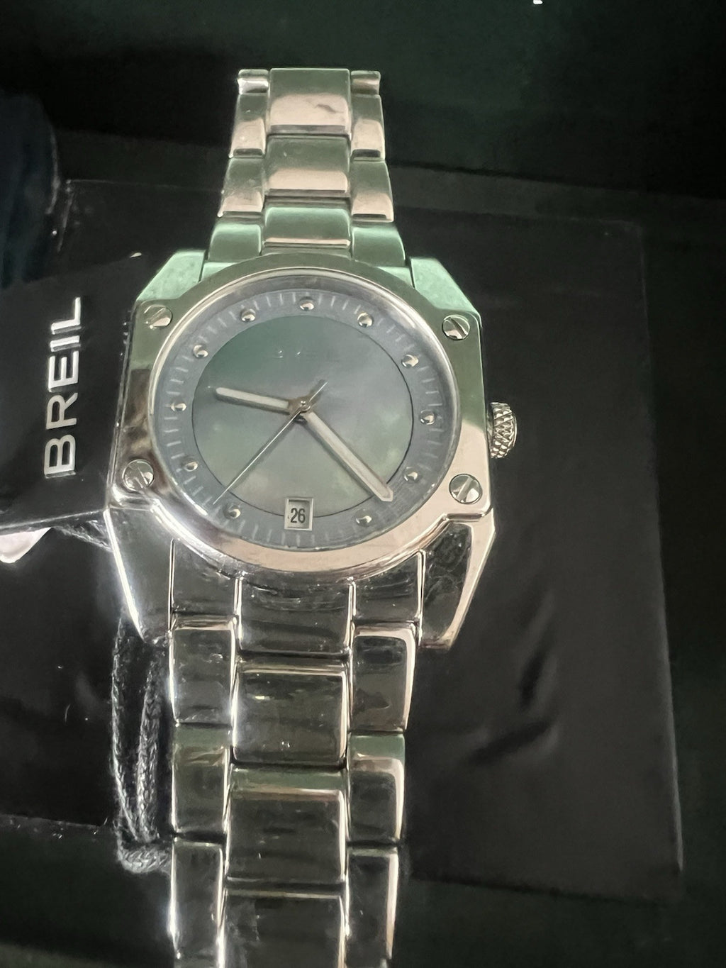 Breil Horloge Femme TW1132 Cadran Bleu Effet Nacre Étiquettes