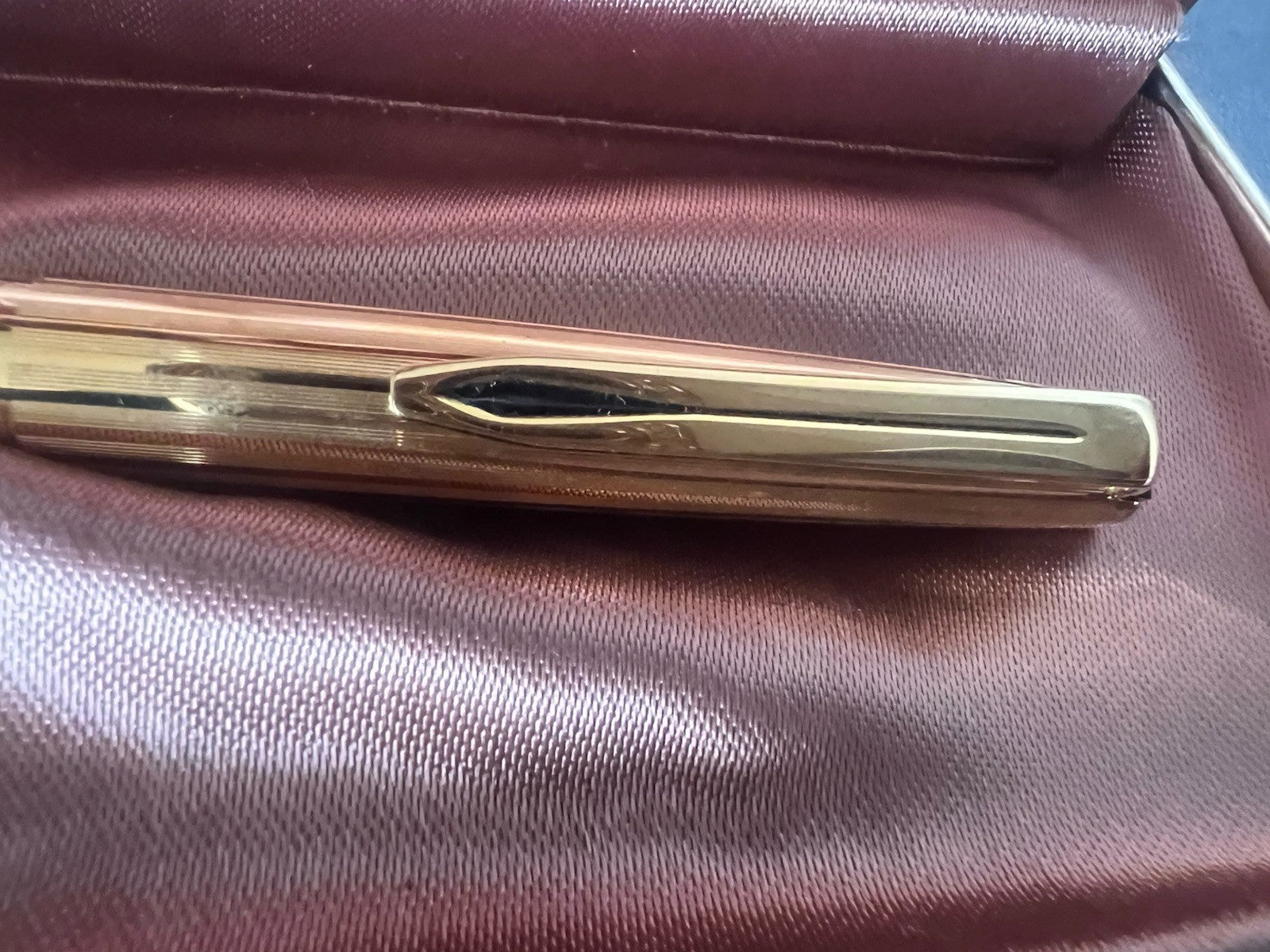 Aurora 98 Stylo-Plume Sphère Plaqué Or 22 KT Garantie Écrit Utilisé Vintage A 