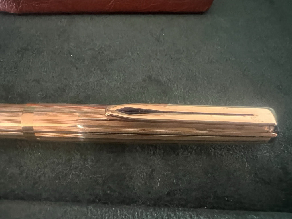 Aurora 98 Stylo-Plume Sphère Plaqué Or 22 KT Utilisé Garantie Écrit Vintage