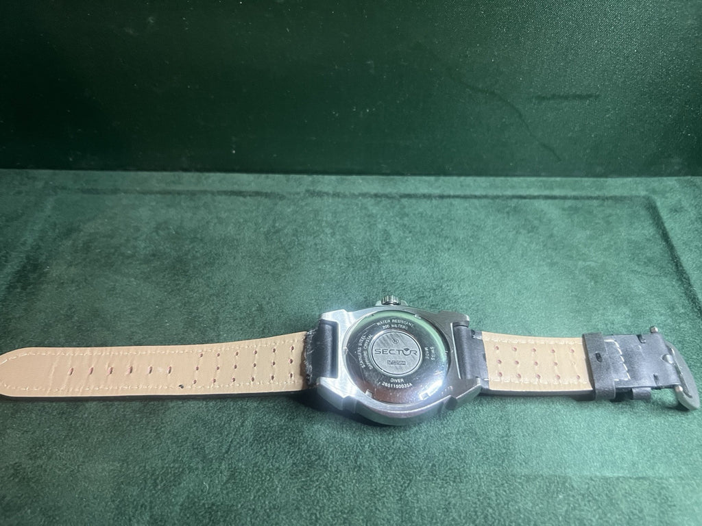 sector Montre Hommes Diver 265115035 Acier Surdimensionné Cadran Noir