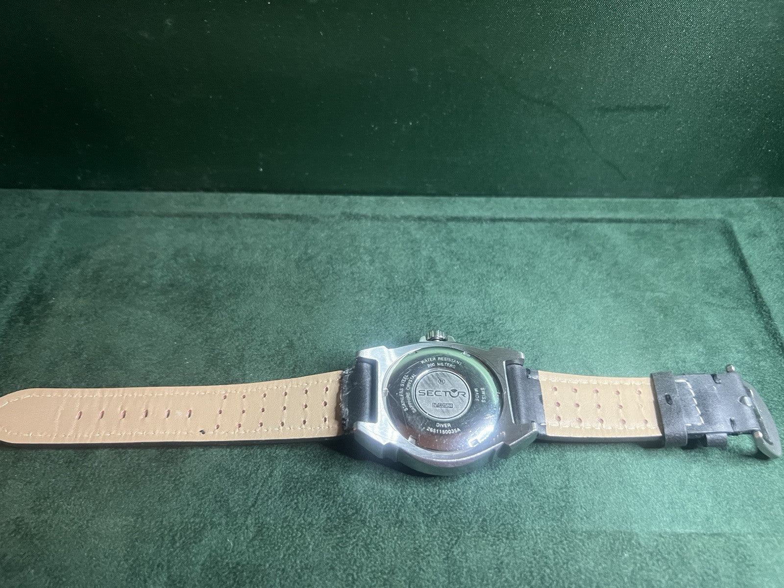 sector Montre Hommes Diver 265115035 Acier Surdimensionné Cadran Noir