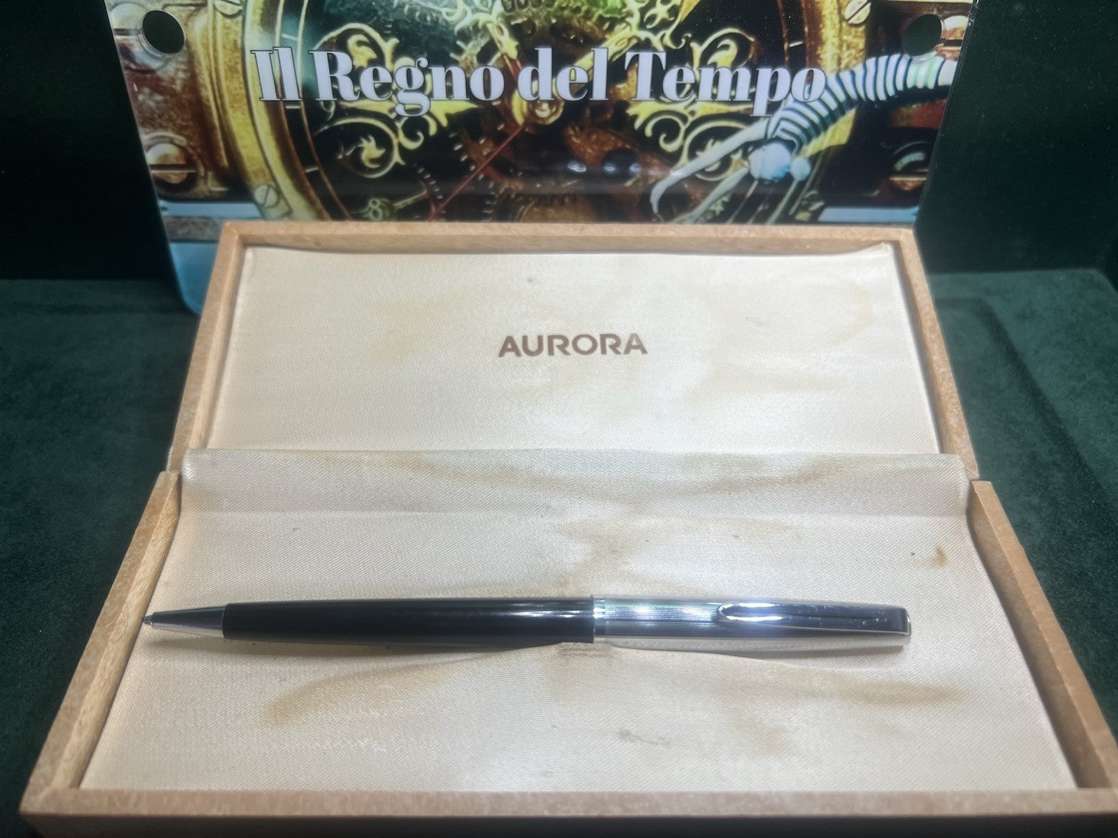 🔴 AURORA matita meccanica portamine matita funziona cappuccio cromato vintage