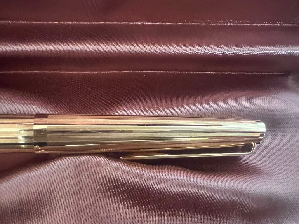 Aurora 98 Stylo-Plume Sphère Plaqué Or 22 KT Garantie Écrit Utilisé Vintage A