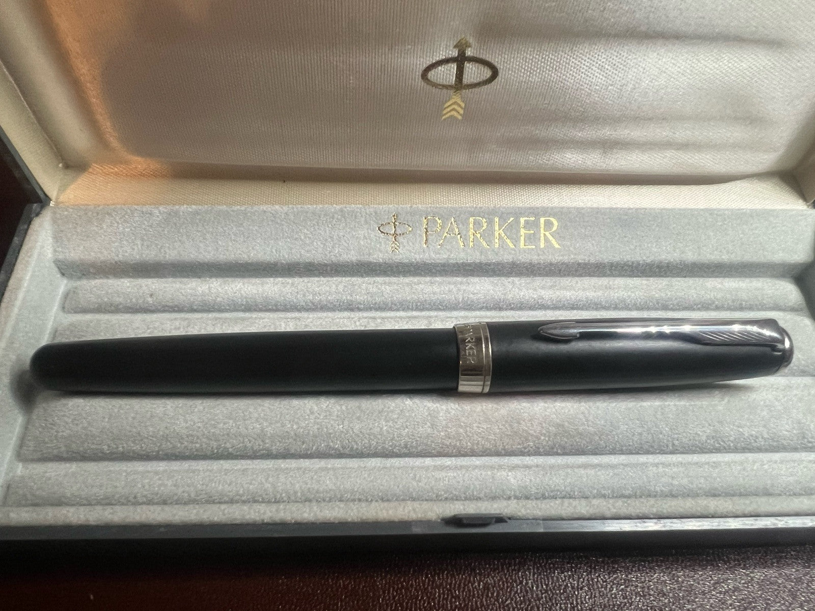 🔴 PARKER penna stilografica Sonnet I III Francia lacca nera e cromata pennino M