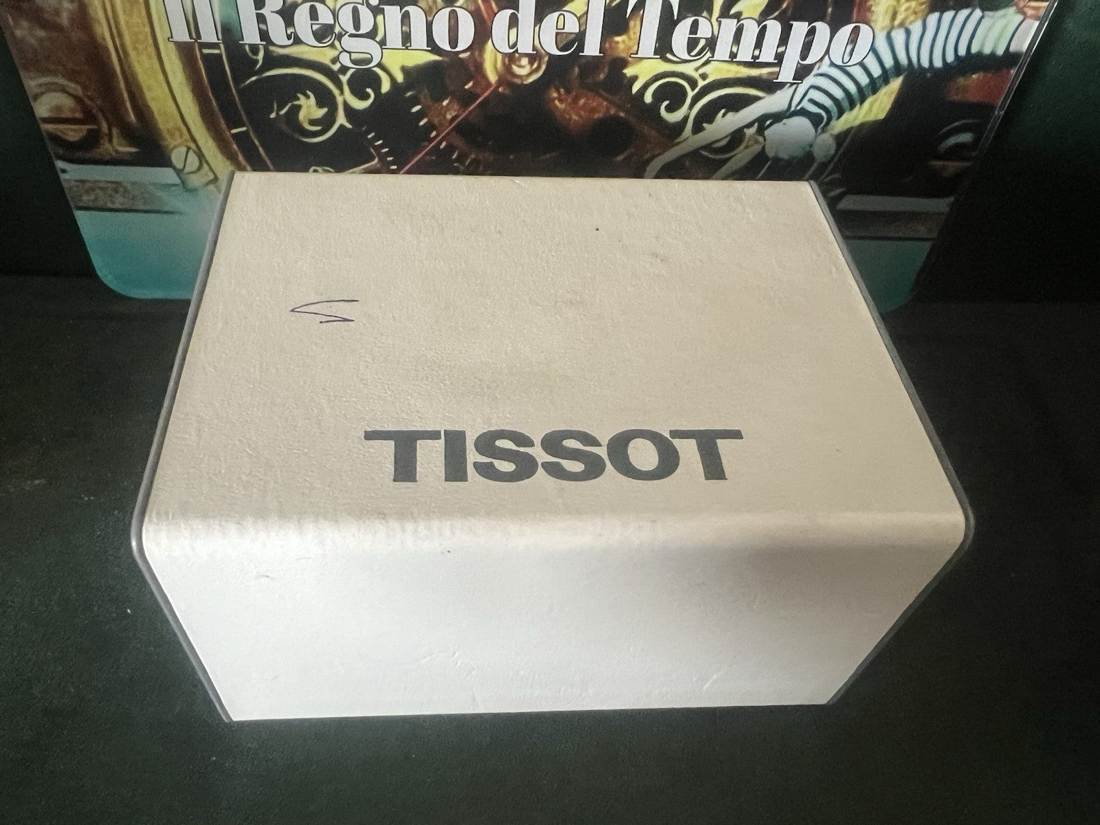 Tissot Boîtier Boîte Montre Trousse Housse Coffret Blanc Vintage
