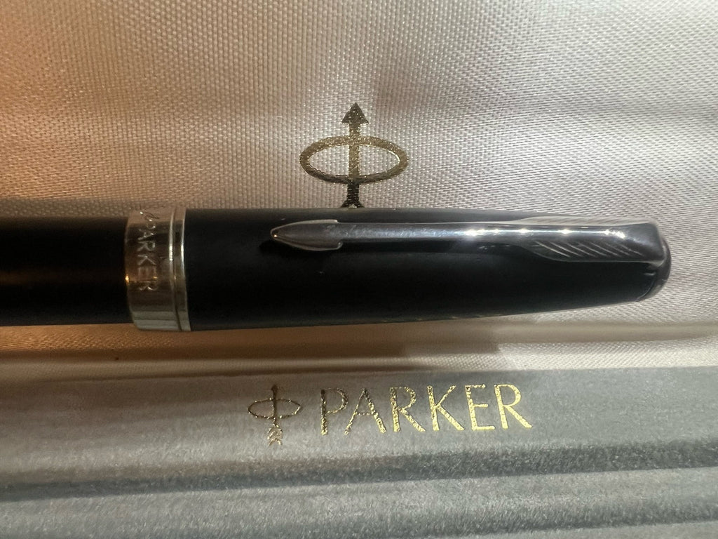 Parker Fountain Pen Sonnet I III France Black Lacquer And Chrome Nib M