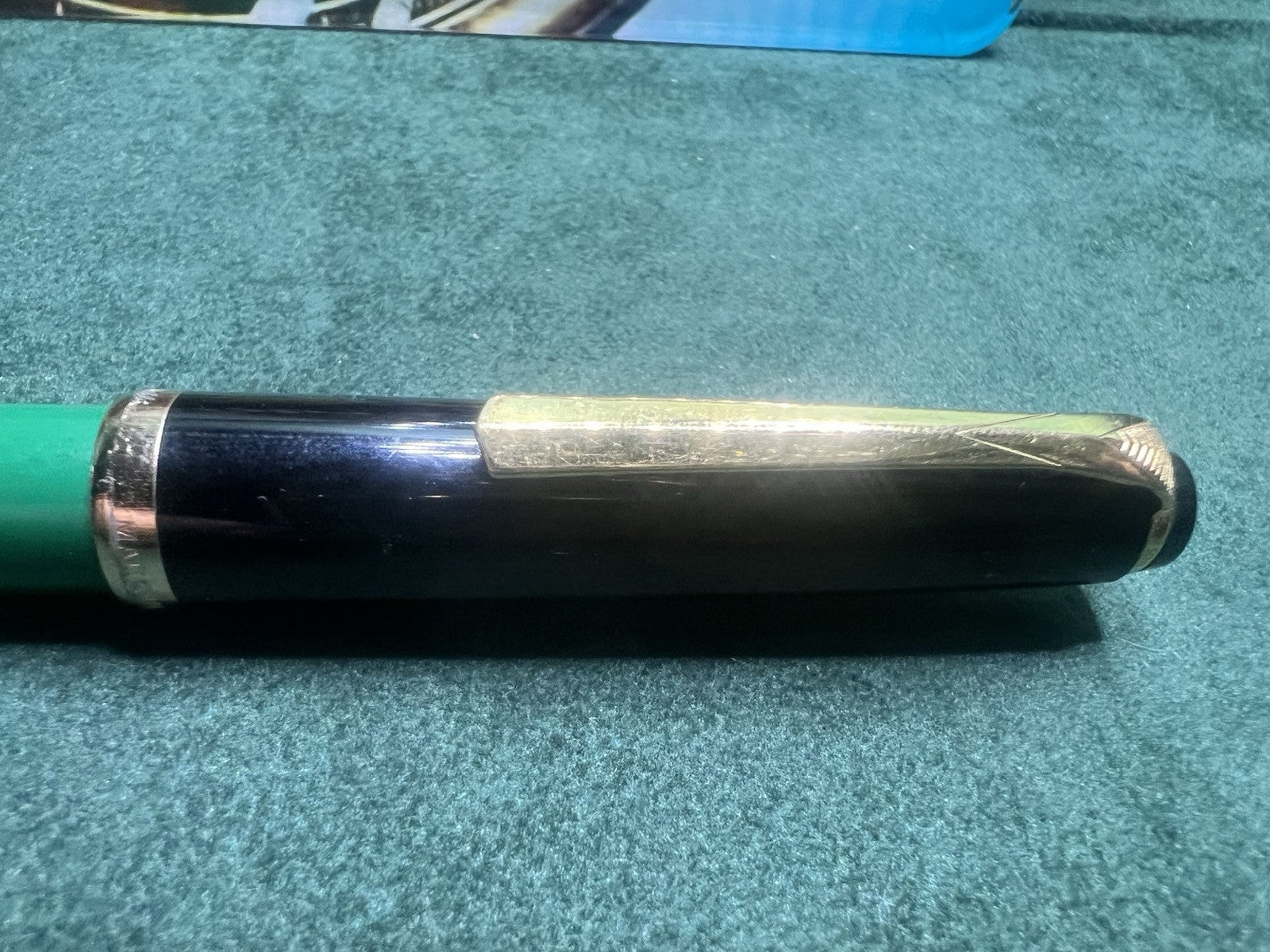 Reform Pen Füllfederhalter Grün Schwarz A Kolbenfeder (M) Markierung Vintage 