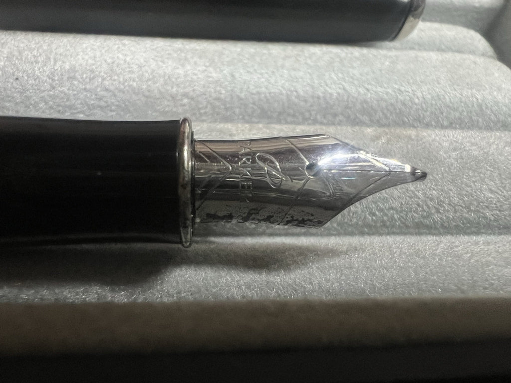 🔴 PARKER penna stilografica Sonnet I III Francia lacca nera e cromata pennino M