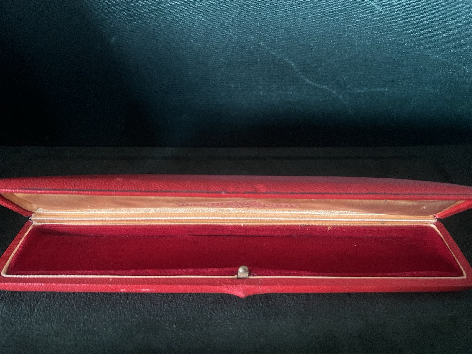 🔴 BAUME & MERCIER box scatola orologio polso rossa custodia vintage