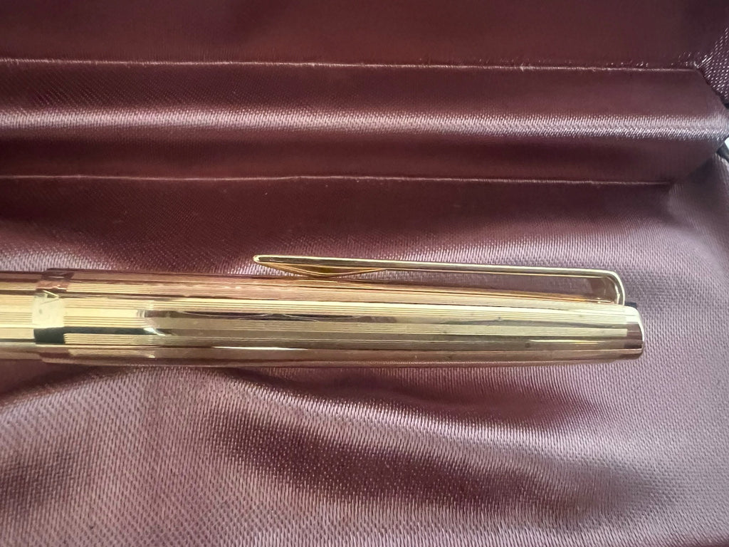 Aurora 98 Stylo-Plume Sphère Plaqué Or 22 KT Garantie Écrit Utilisé Vintage A