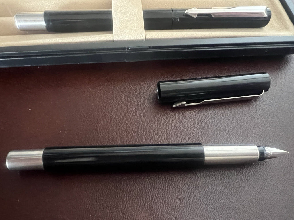 Parker Stylo-Plume Stylo à Plume Et Sphère Noir Vector Scrivono Vintage