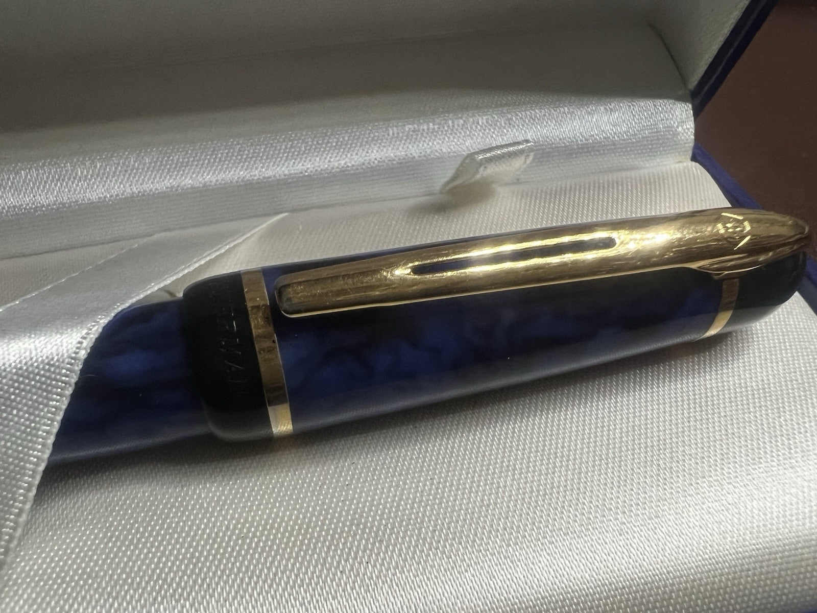 🔴 WATERMAN penna stilografica PHILEAS GT marmo blu profili dorati pennino M