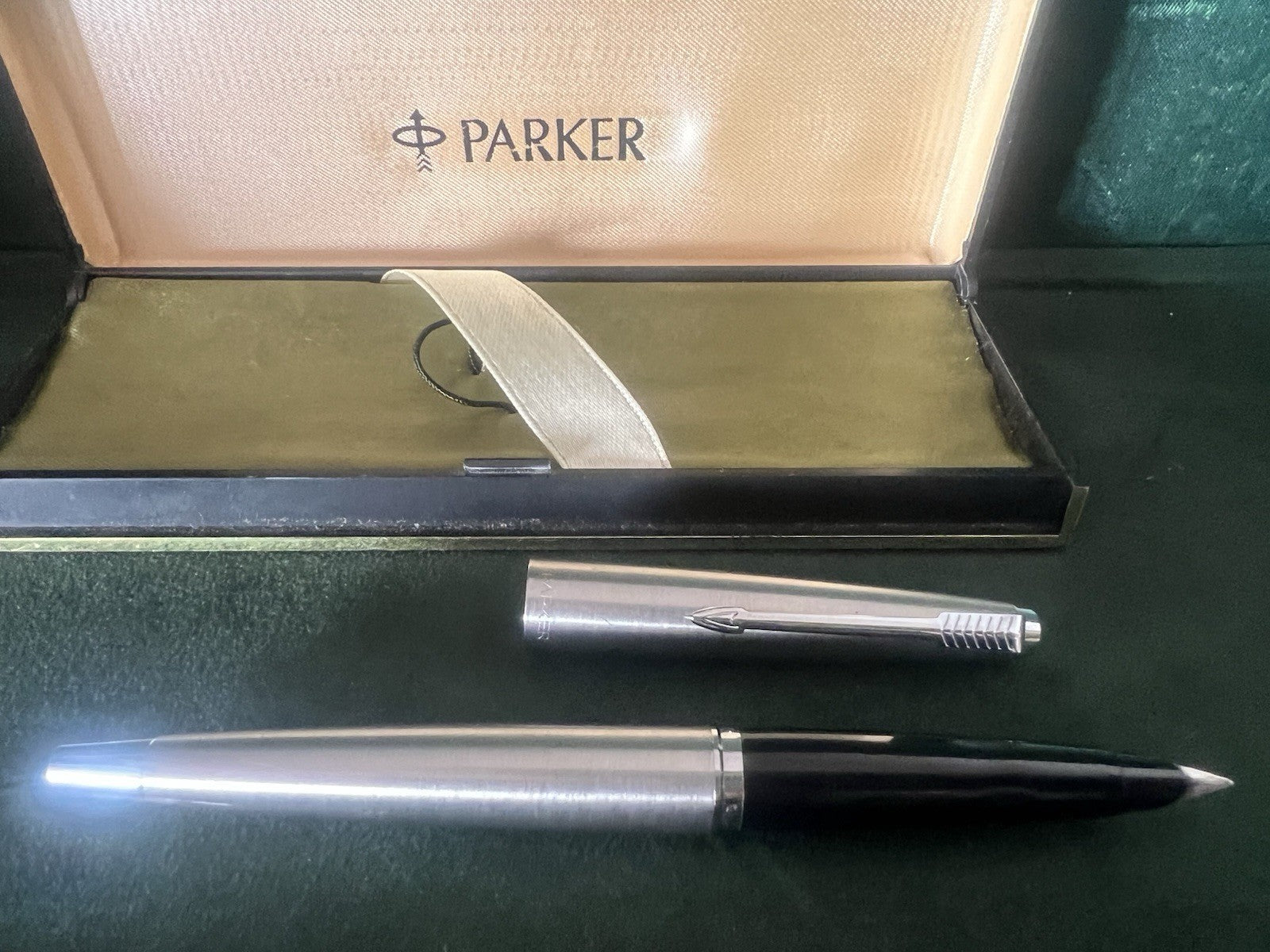 Parker Pen Fountain Pen Chrome Flighter Pilots Corpo Long Marking Vintage