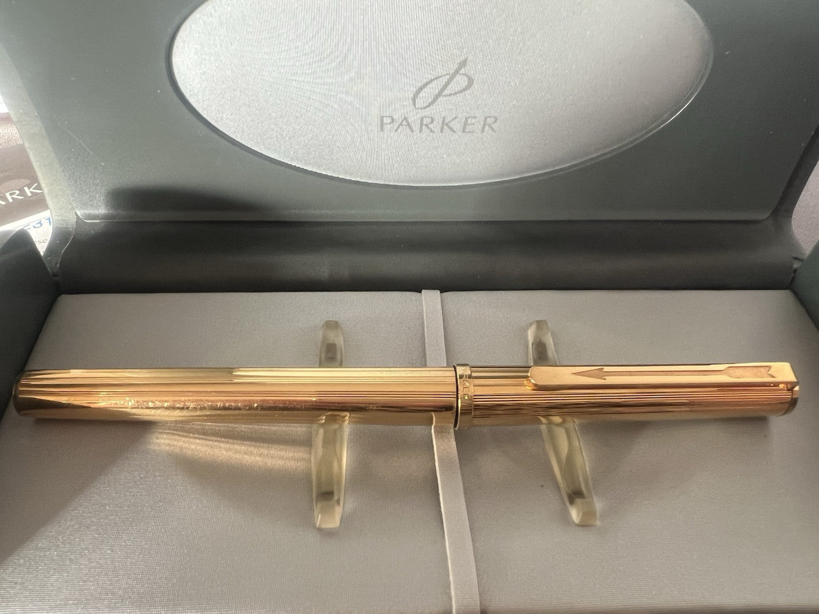 🔴 PARKER 85 penna stilografica placcata oro a cartuccia con garanzia astuccio