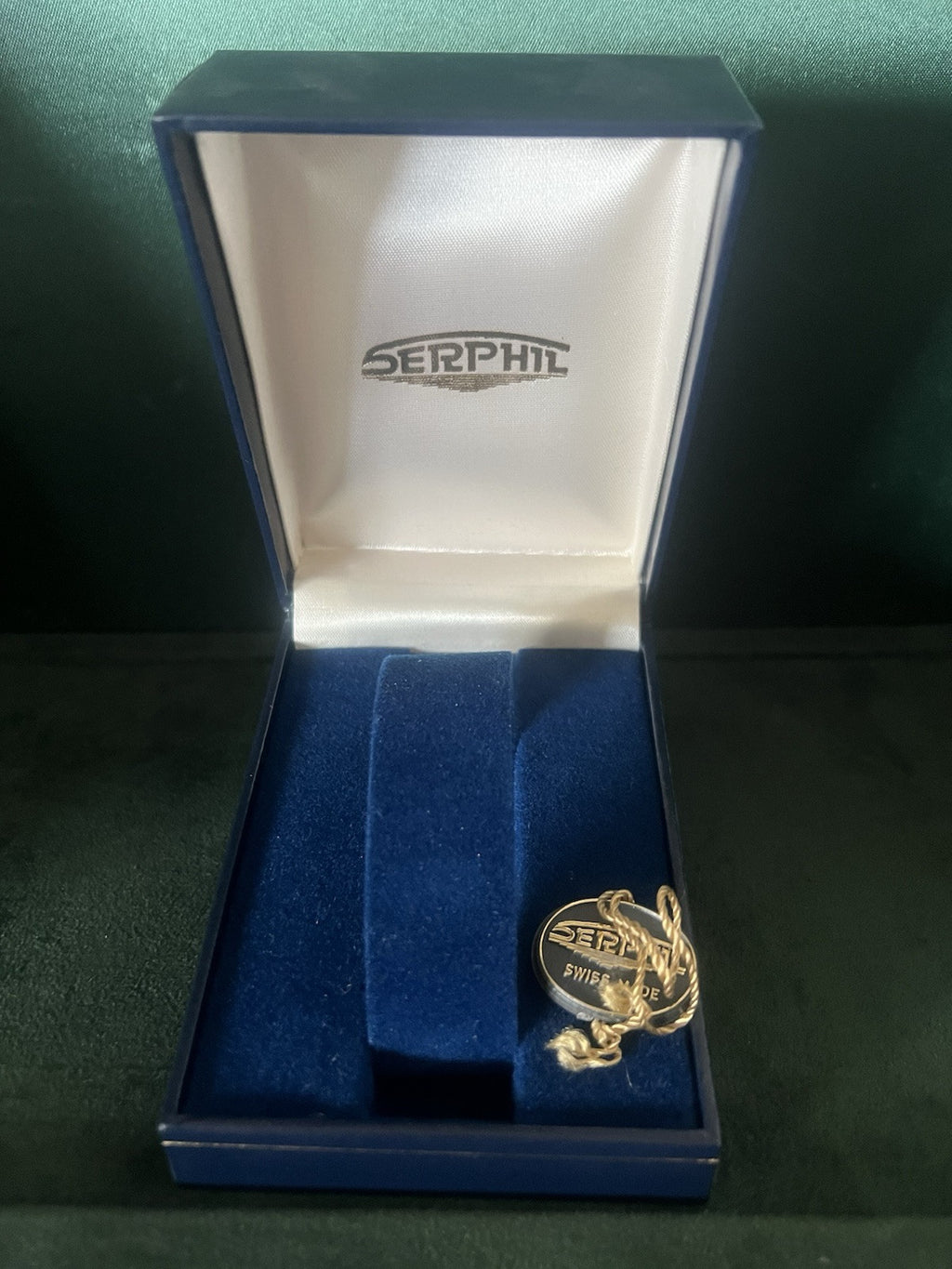 Serphil Boîtier Boîte Montre Coffret Housse Loquet Tag Complet Vintage