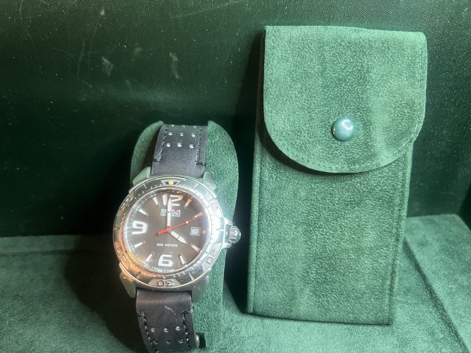 🔴 SECTOR orologio uomo DIVER 265115035 acciaio oversize quadrante nero