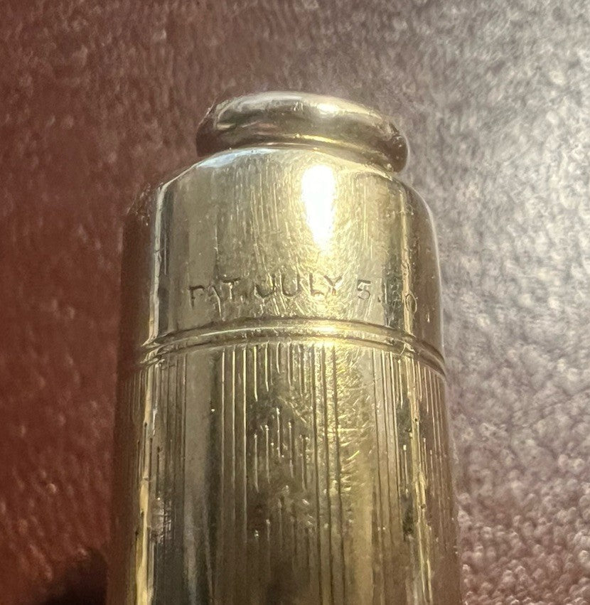 Red Lever Fountain Pen Gold Nib Patent Pat Jan 25.04 Vintage 1920