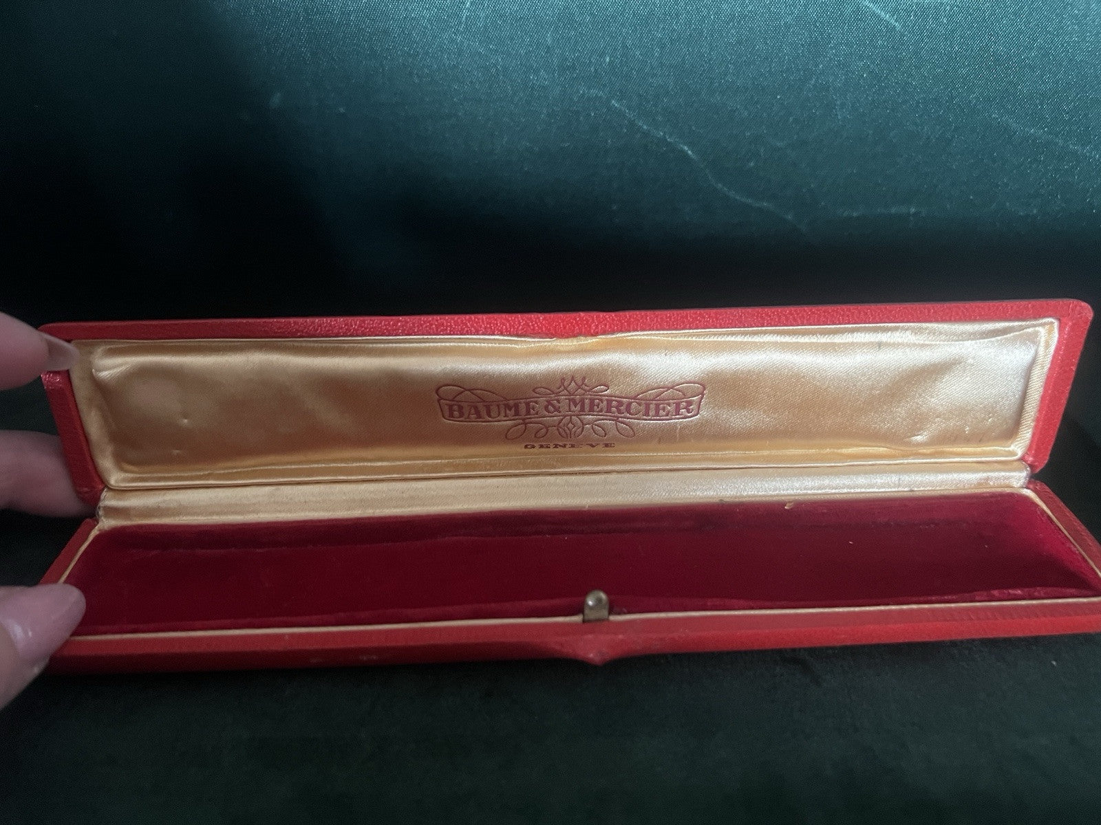 🔴 BAUME & MERCIER box scatola orologio polso rossa custodia vintage