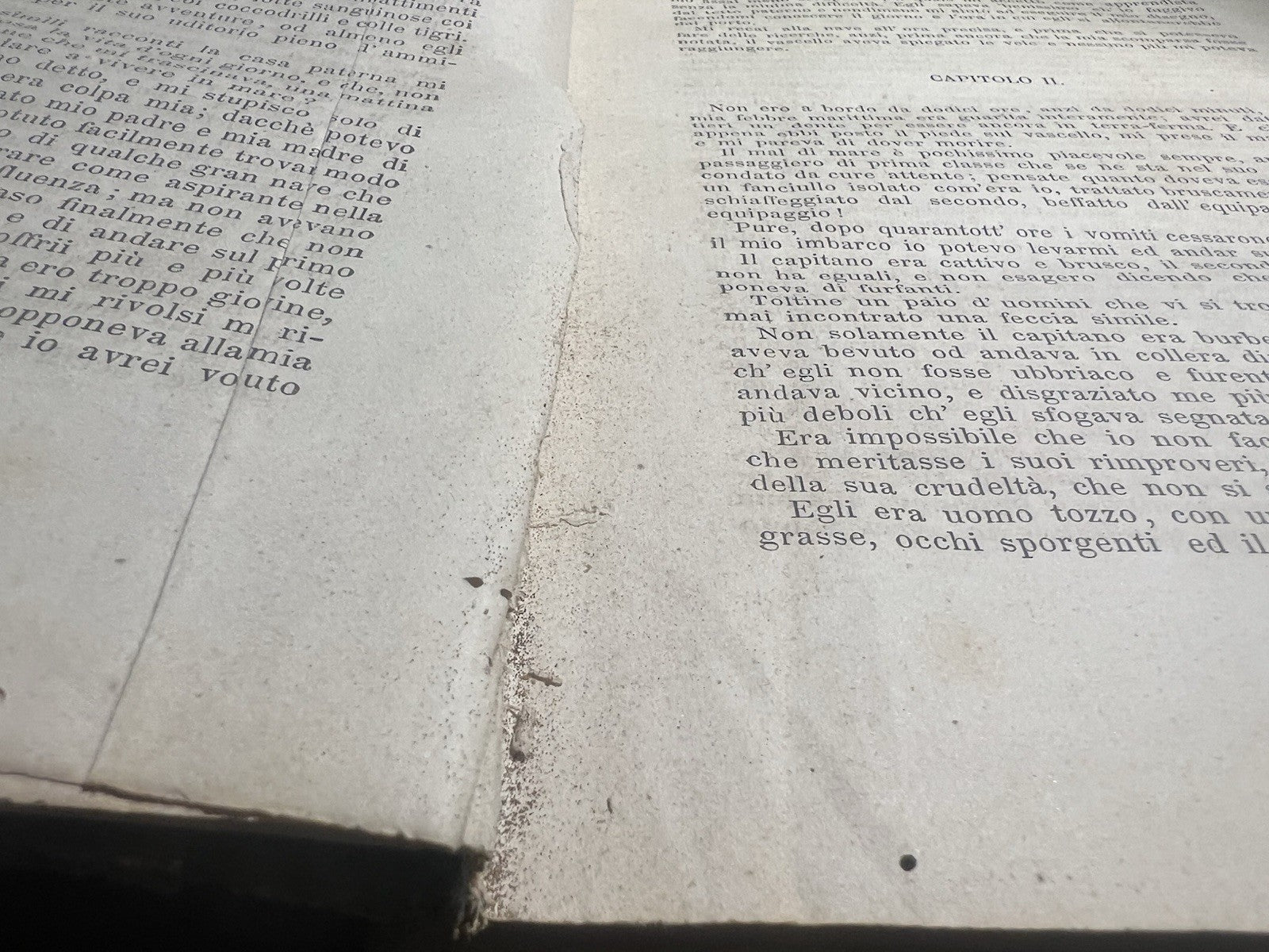 🔴 Libro IN MARE Mayne Reid in lingua italiana incisioni grande antico 1877