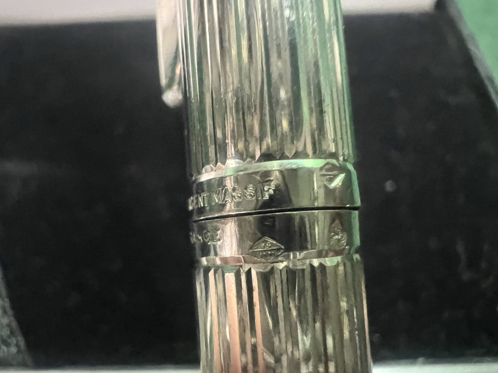 Waterman Stylo-Plume Sphère Drop Argent 925 Plaqué Platine Écrit Rare Vintage 