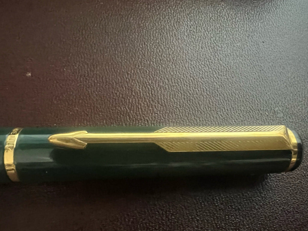 Parker Pen Fountain Pen Rialto Lacquer Green English Cartridge A Marking