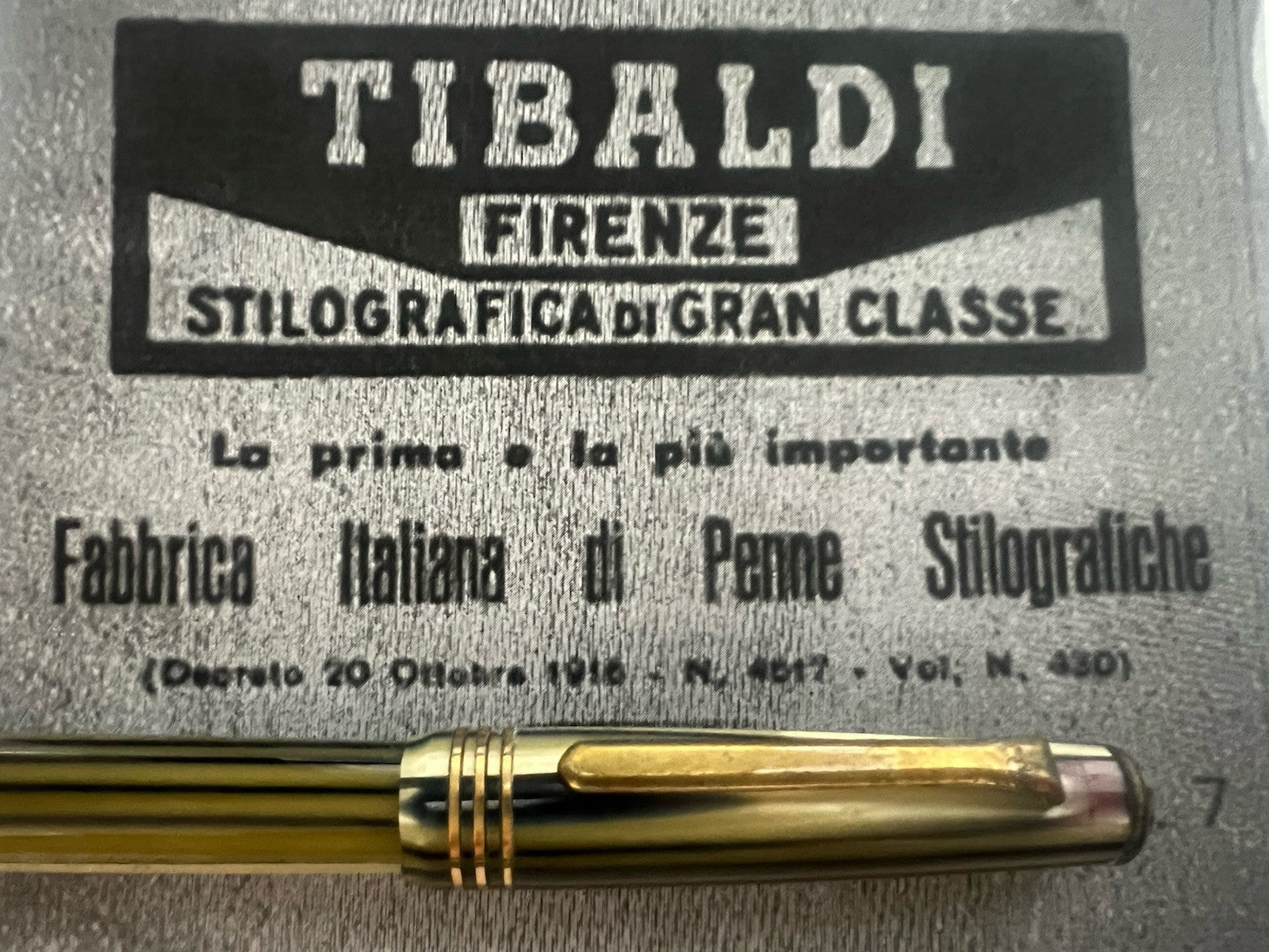 Tibaldi Pen Fountain Pen 50 IN Celluloid A Piston Pen (M) Vintage