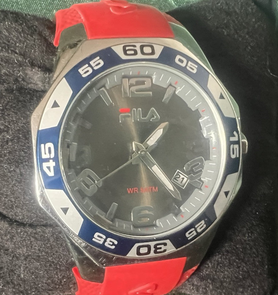 FILA Men's Watch FA0831 Waterproof Rate 5 Atm Case Oversize 42 MM