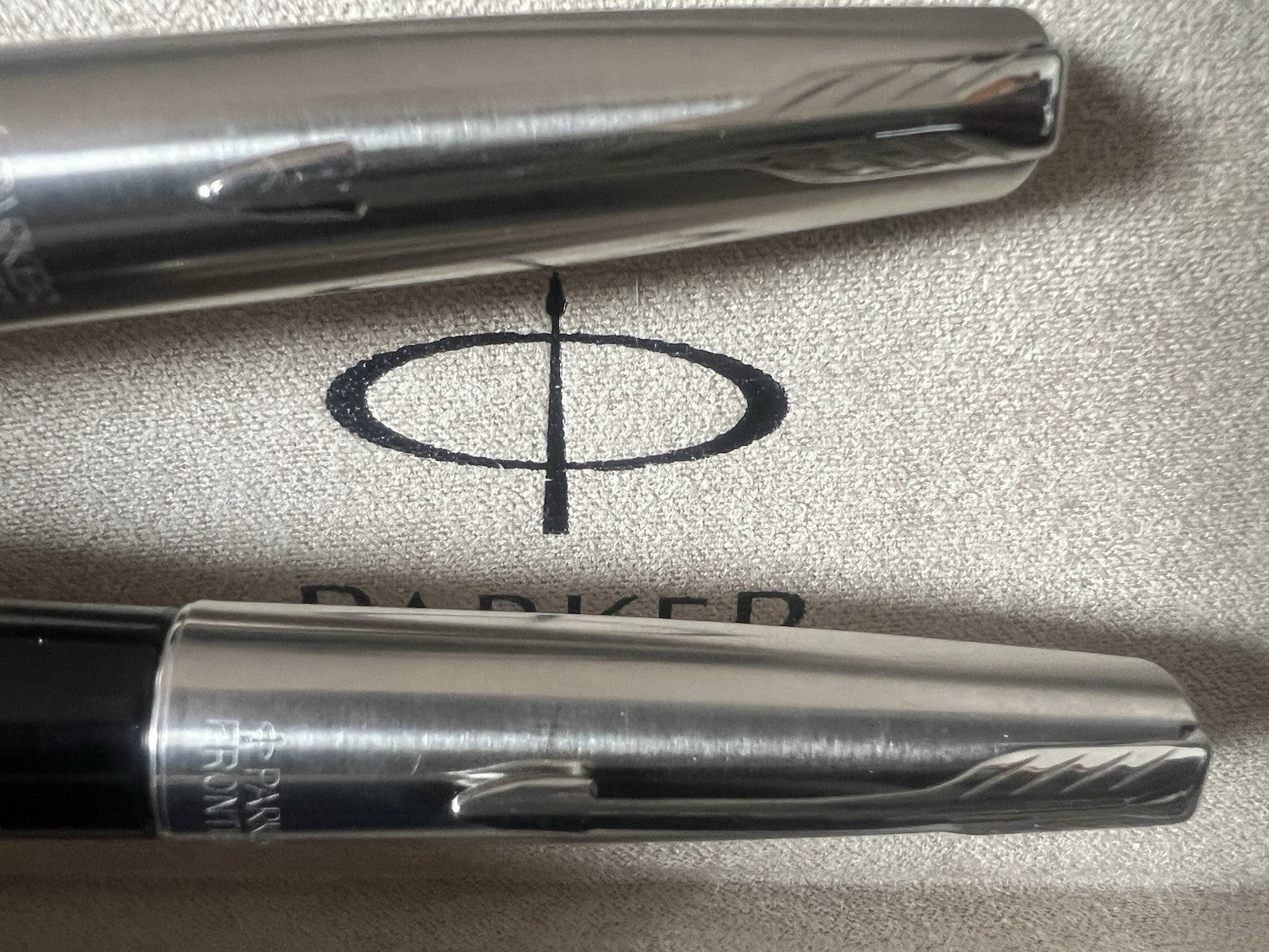Parker Pen Fountain Pen Frontier And Sphere Chrome Black Scrivono