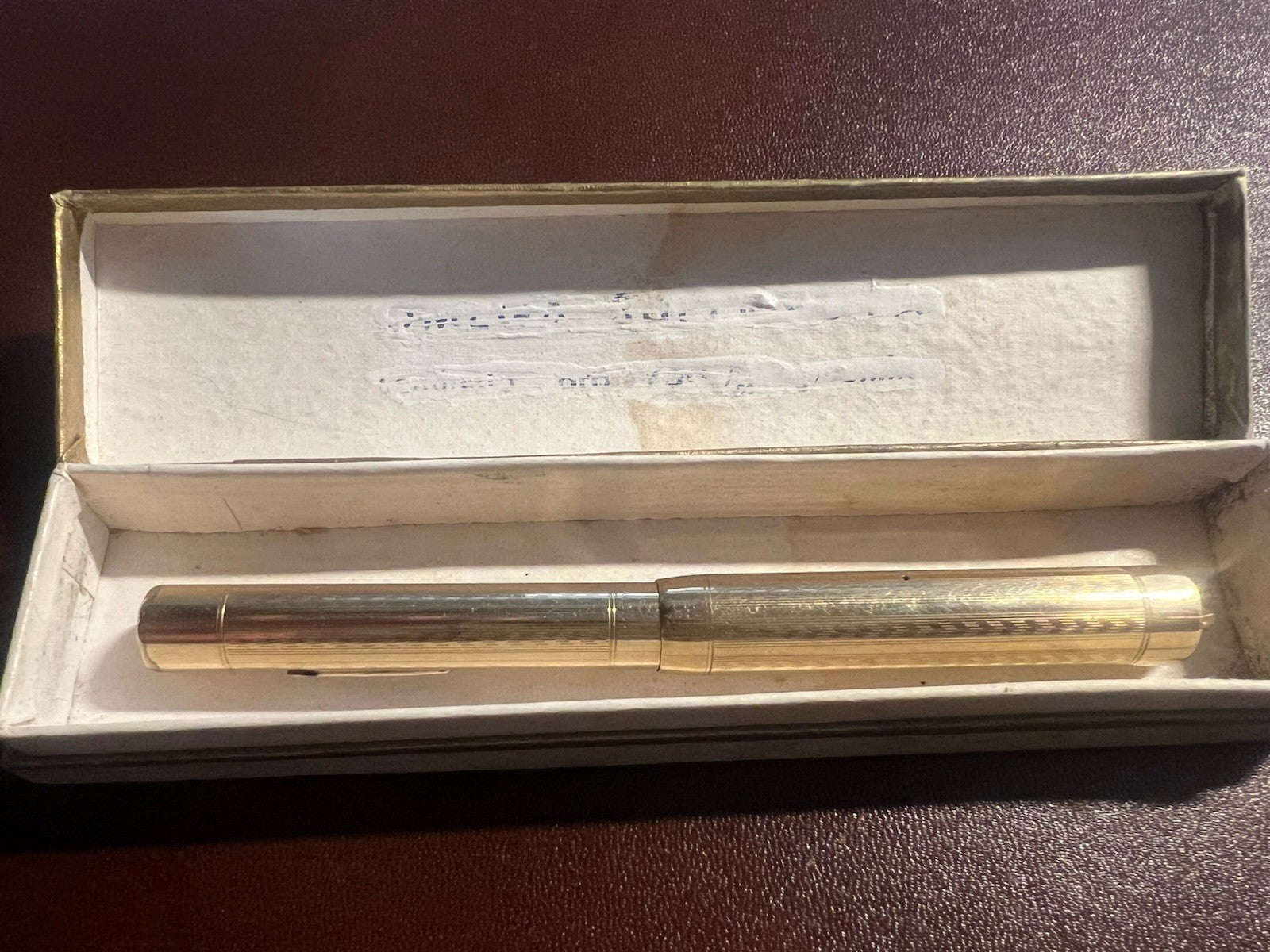 Red Lever Fountain Pen Gold Nib Patent Pat Jan 25.04 Vintage 1920