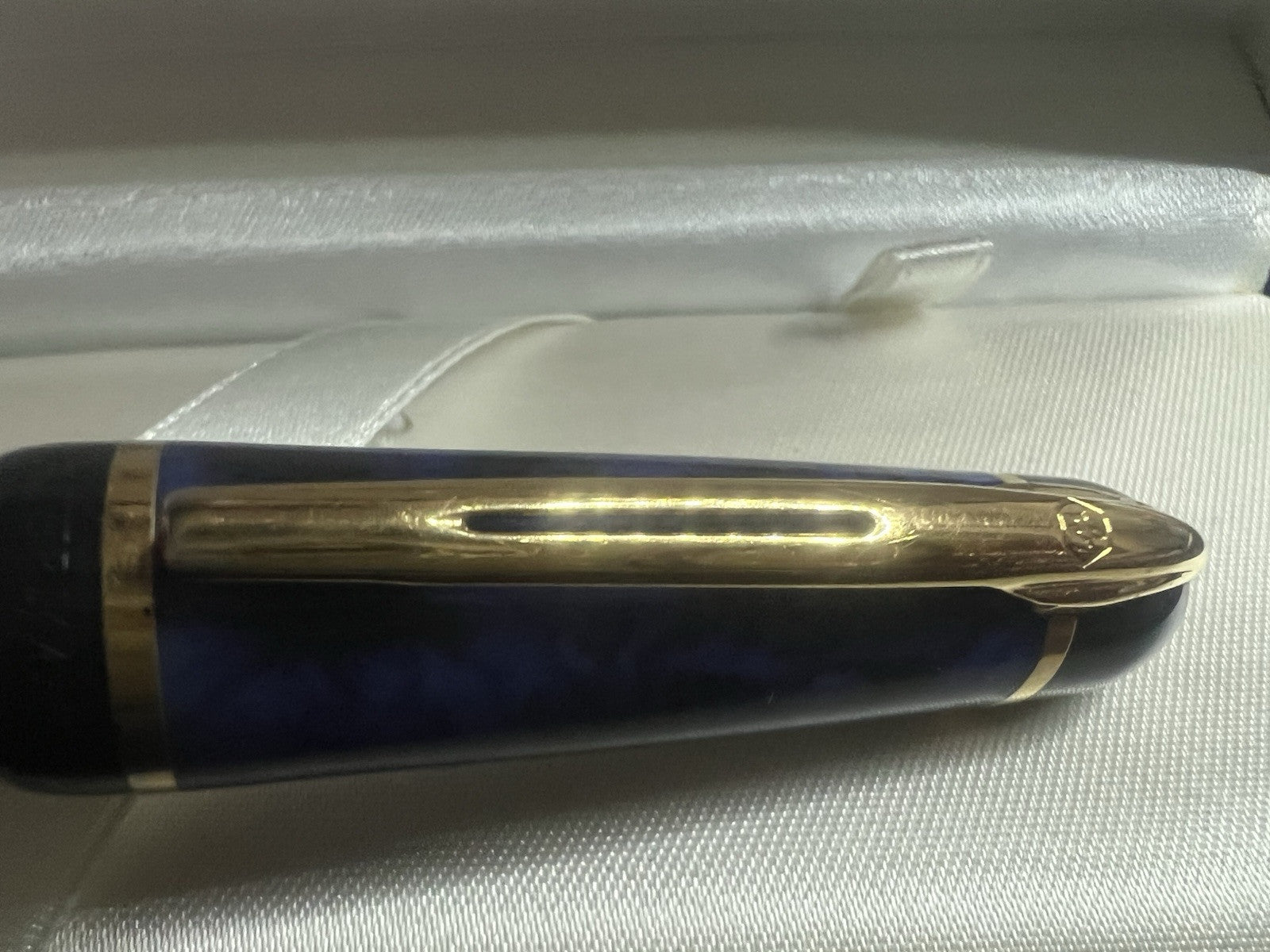 🔴 WATERMAN penna stilografica PHILEAS GT marmo blu profili dorati pennino M