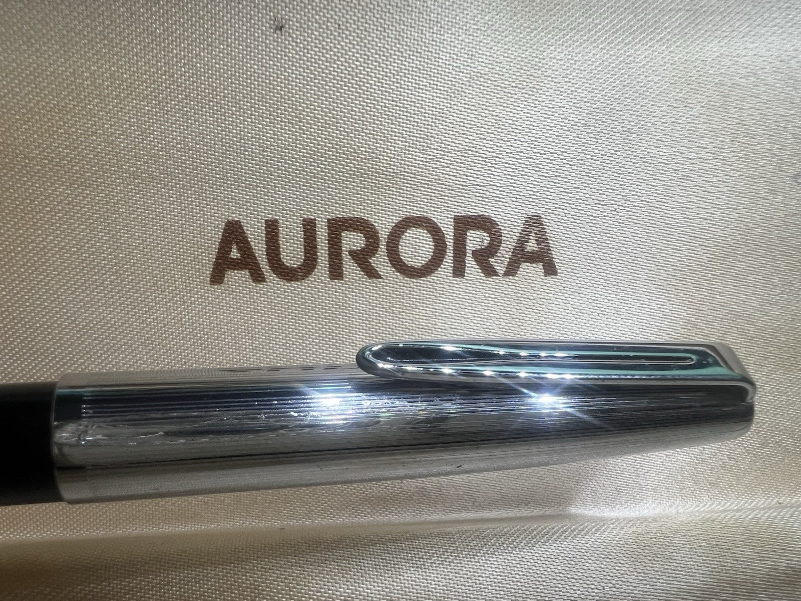 Aurora Crayon Mécanique Portemine Crayon Fonctionne Capuche Vintage Chrome 