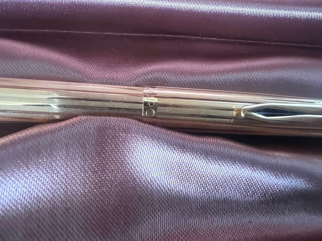 Aurora 98 Stylo-Plume Sphère Plaqué Or 22 KT Garantie Écrit Utilisé Vintage A