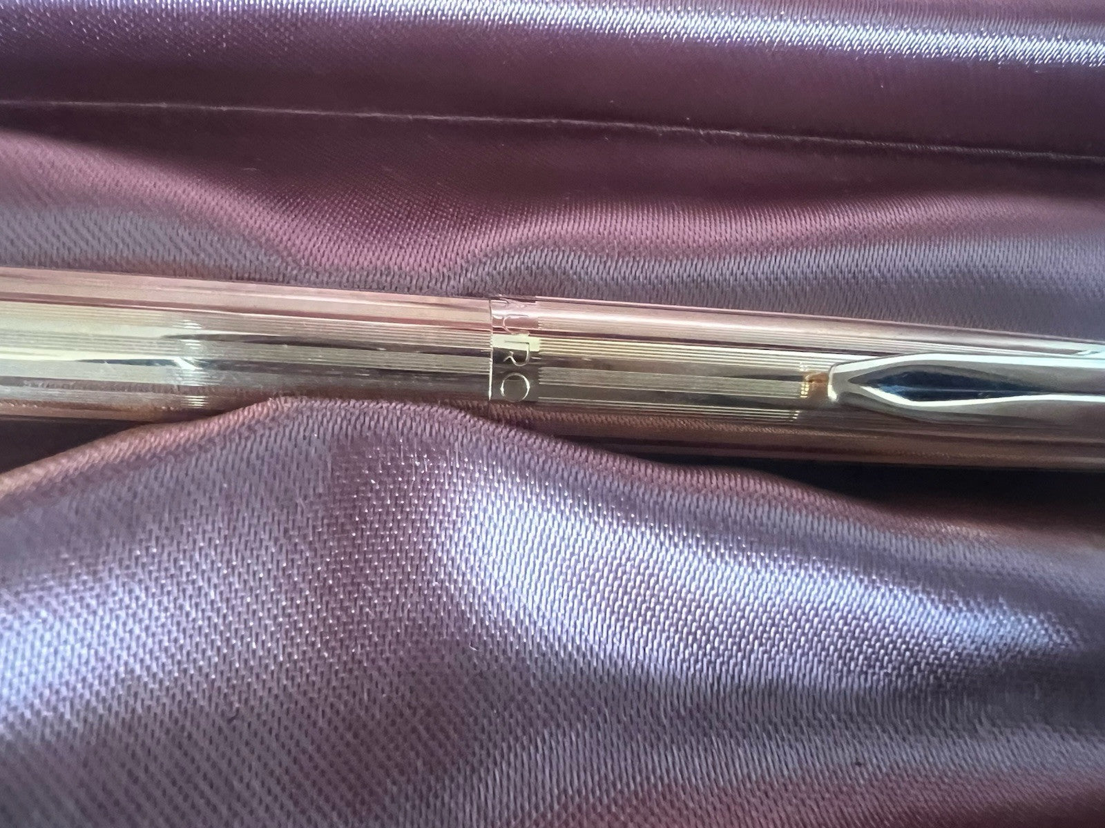 Aurora 98 Stylo-Plume Sphère Plaqué Or 22 KT Garantie Écrit Utilisé Vintage A 