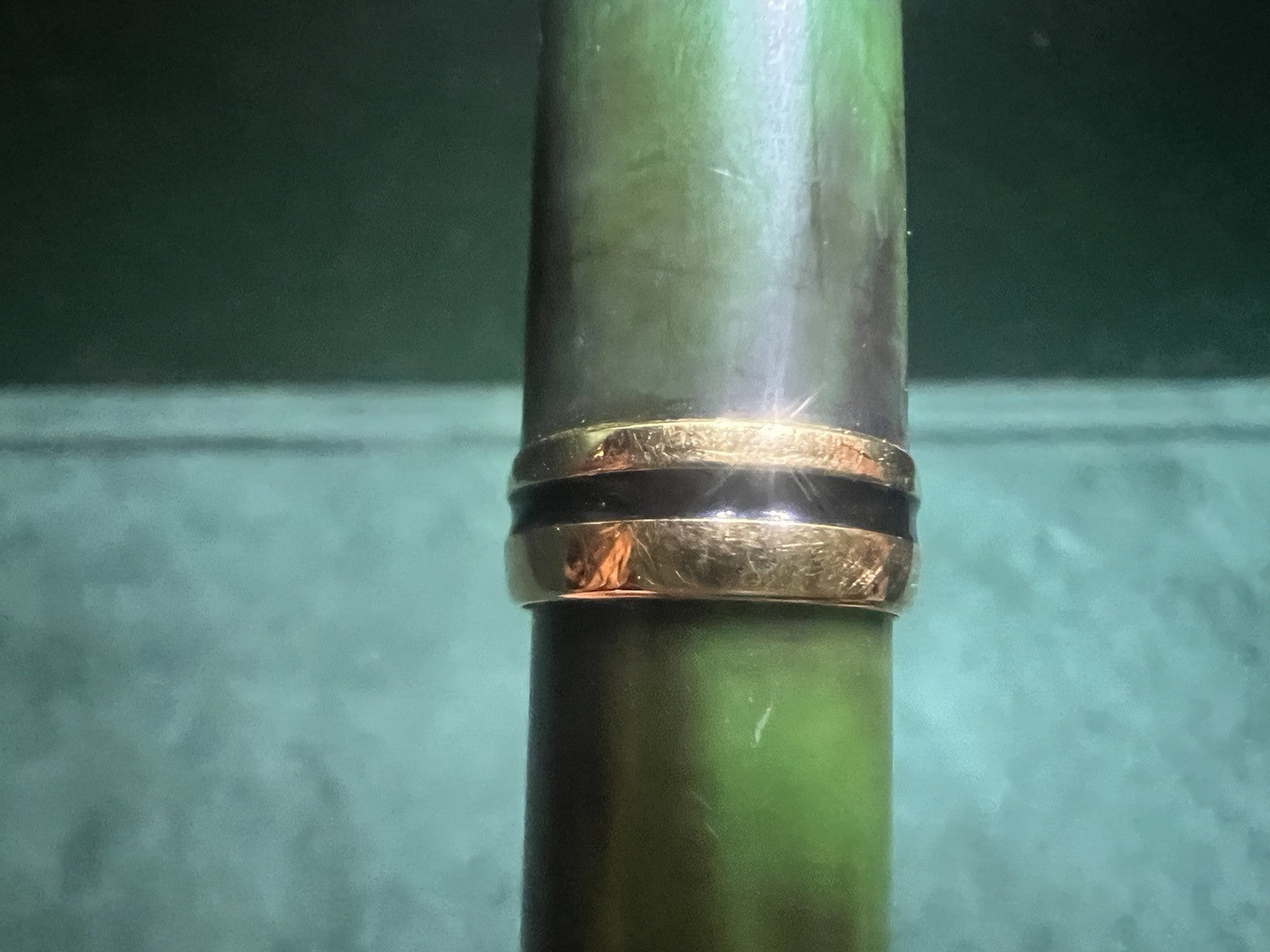 CROSS Ballpoint Pen Green Marbled Resin Writes RARE VINTAGE