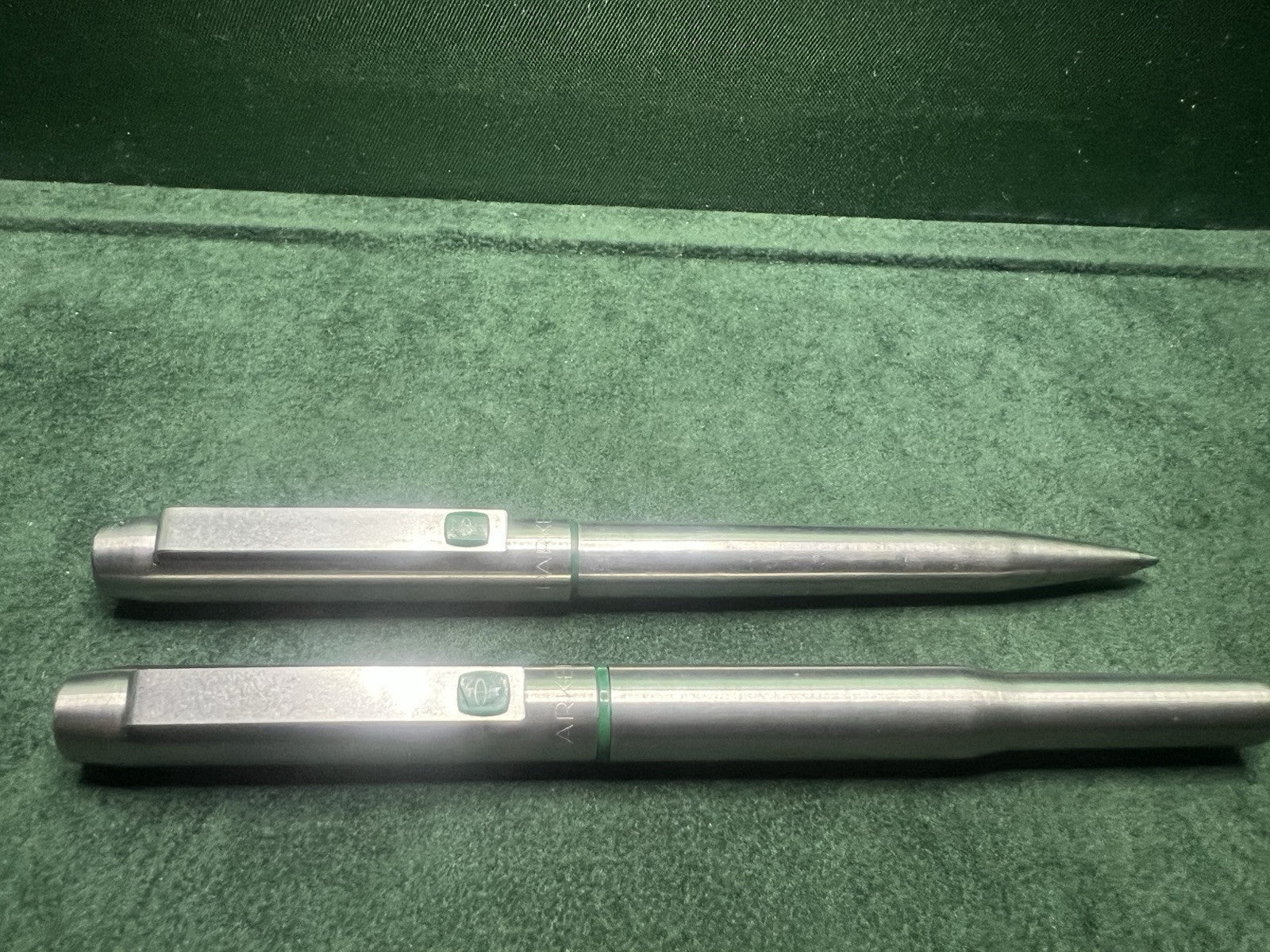 Parker Stylo-Plume Stylo à Plume 25 Mki Clip Vert und Sphère Set Write Retro 