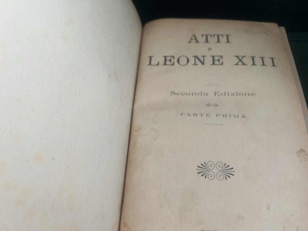 Livre Actes de Lion XIII 13 Artikel 1 Approbation Ecclesiastica Antique 1903 