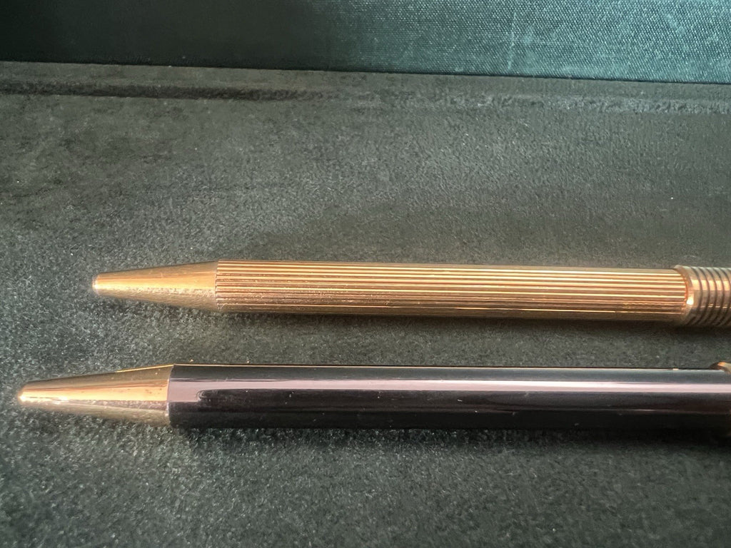 AURORA Golden Ballpoint Pens And Gunmetal Write 2 PENS 