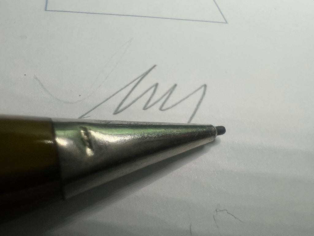 🔴 BANKER penna stiografica marmorizzata ambra DUO matita meccanica vintage