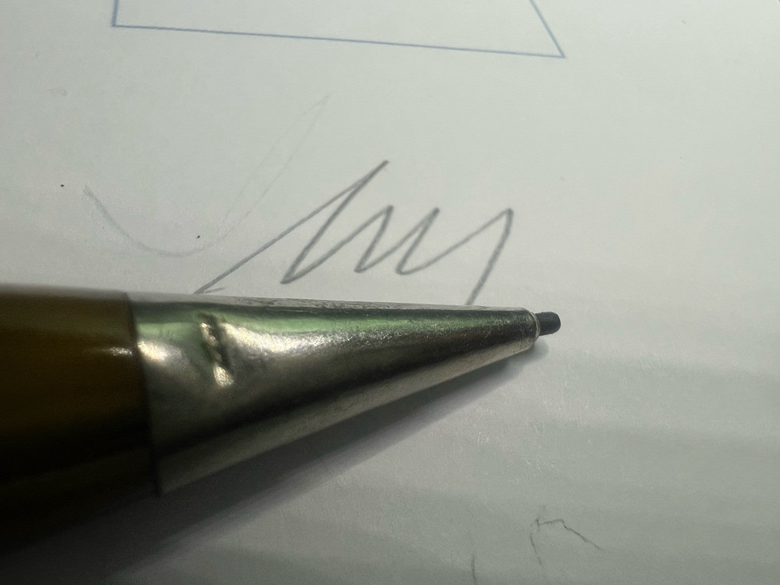 🔴 BANKER penna stiografica marmorizzata ambra DUO matita meccanica vintage