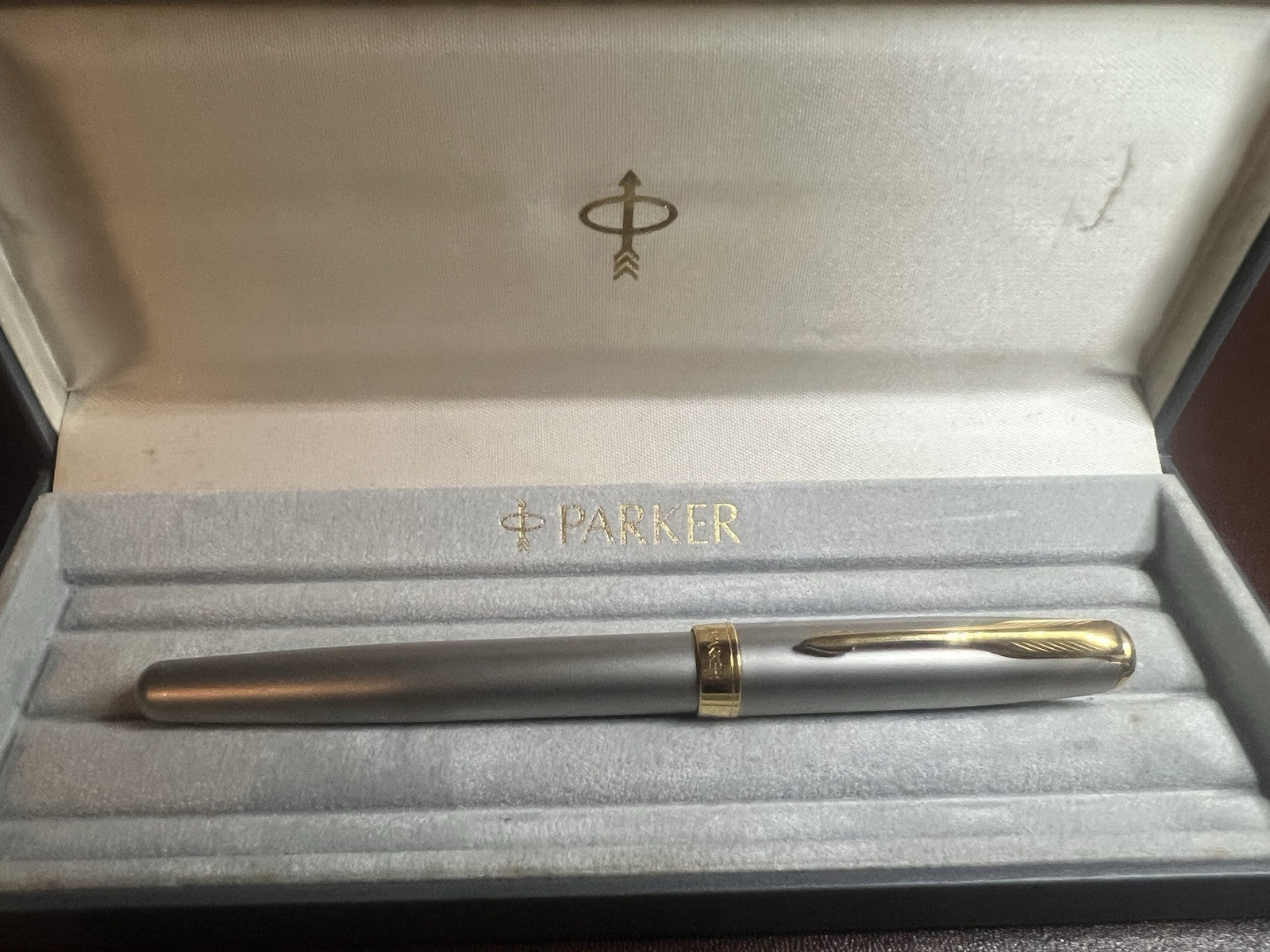 🔴 PARKER penna stilografica Sonnet P III Francia lacca e laminata oro pennino F
