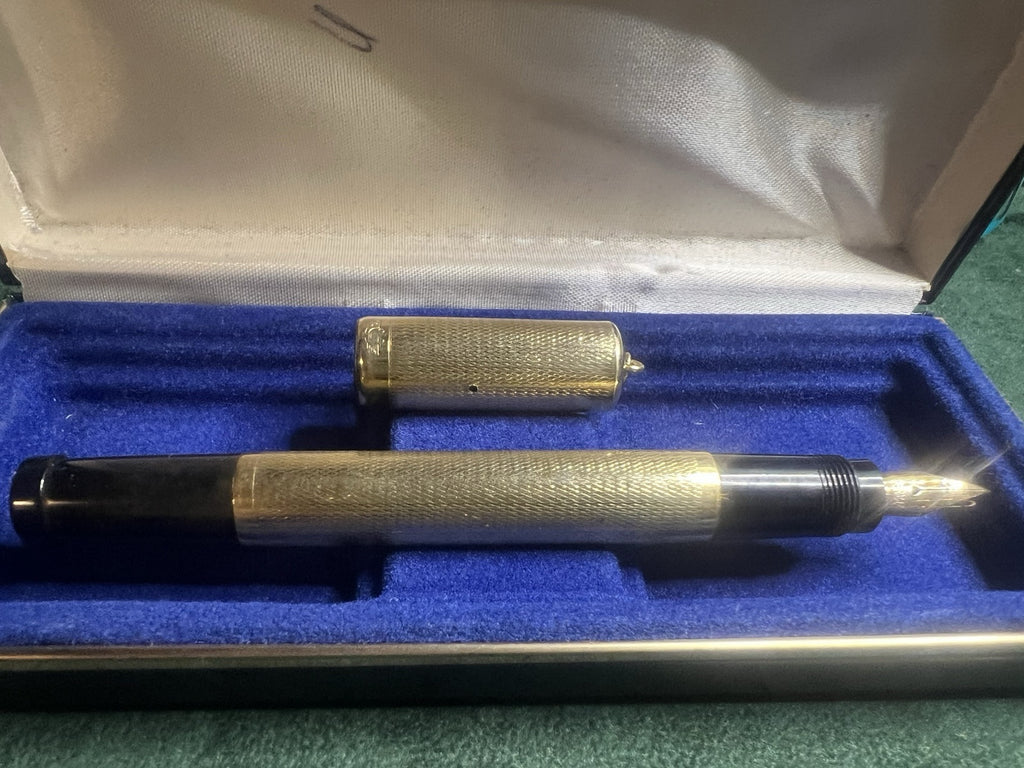 🔴 WATERMAN'S penna stilografica retrattile pennino ORO funziona vintage F