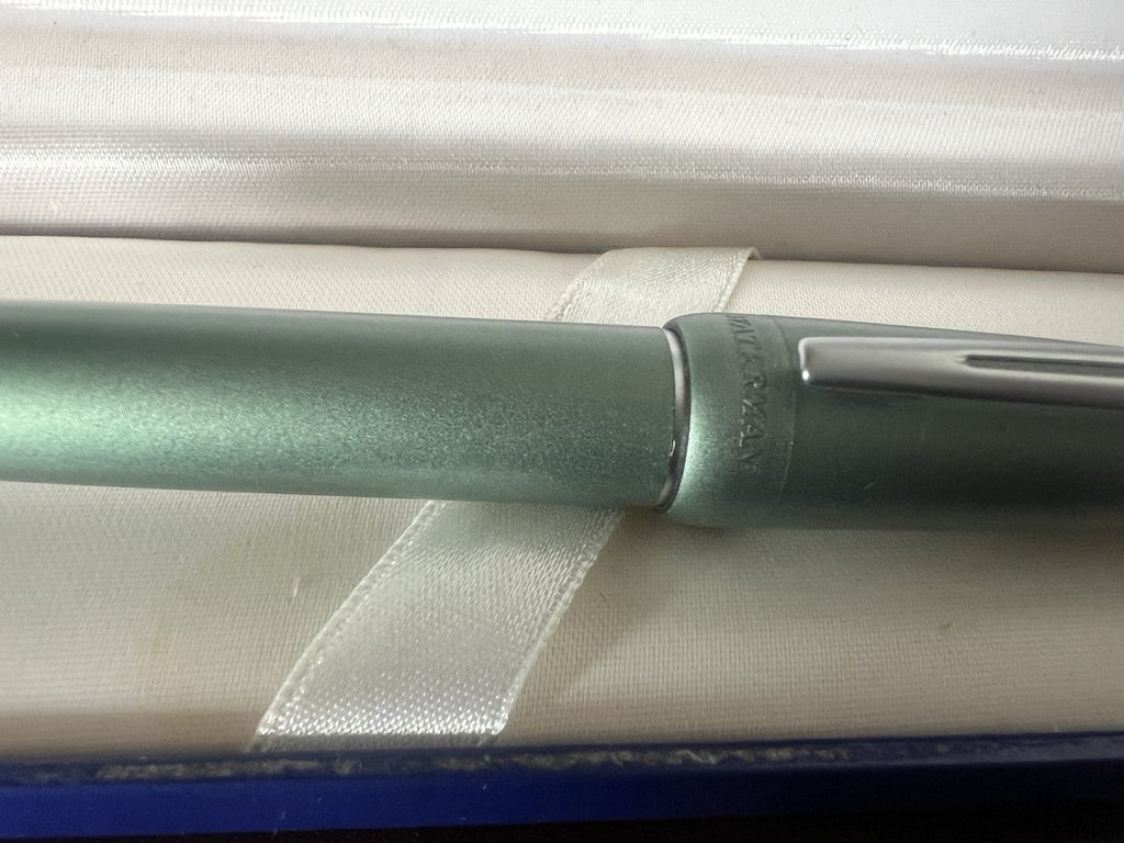 🔴 WATERMAN PHILEAS Füllfederhalter, grün, F-Feder, Tintenpatrone, mit Etui 