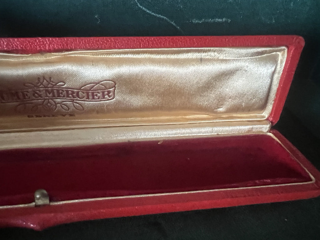 🔴 BAUME & MERCIER box scatola orologio polso rossa custodia vintage