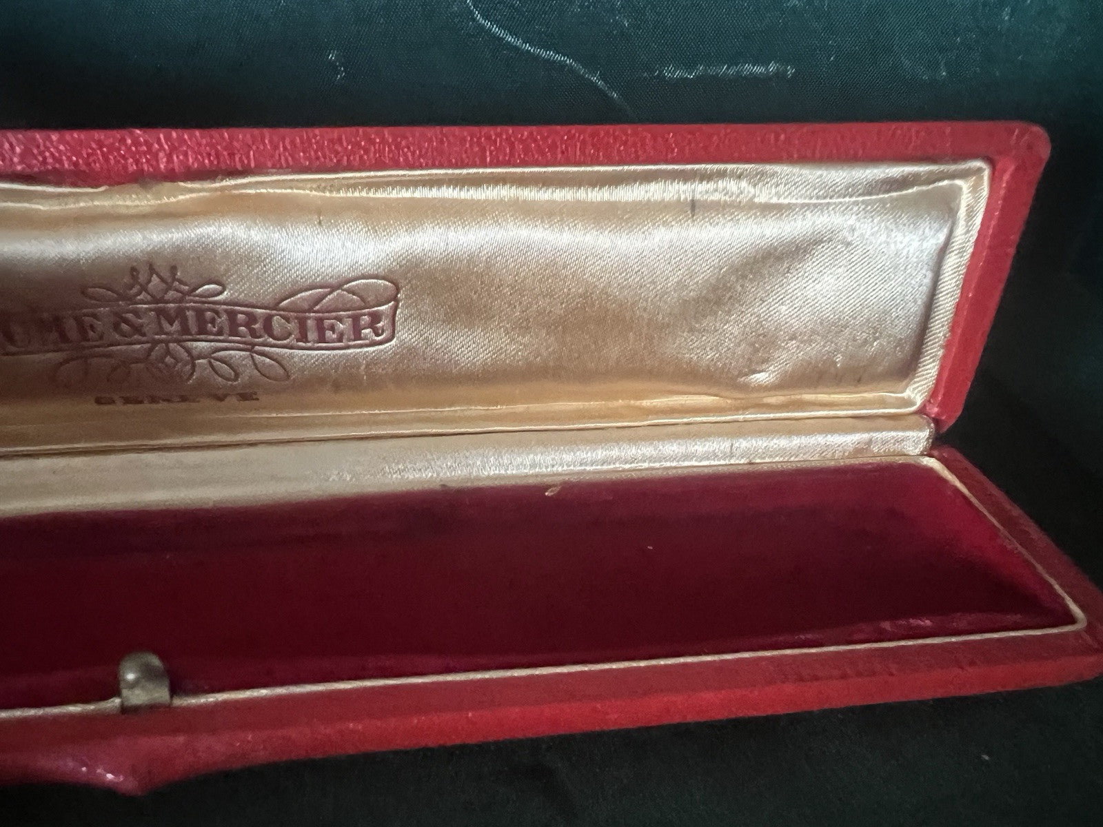 🔴 BAUME & MERCIER box scatola orologio polso rossa custodia vintage