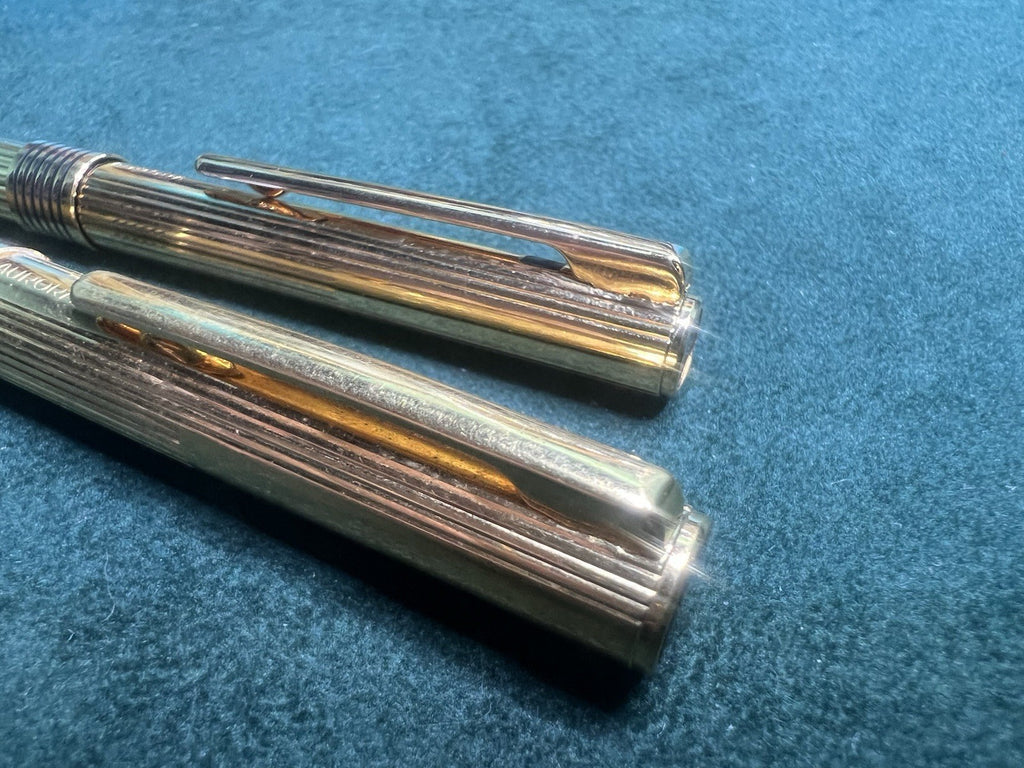 🔴 AURORA penna stilografica Marco Polo e sfera dorate set completo