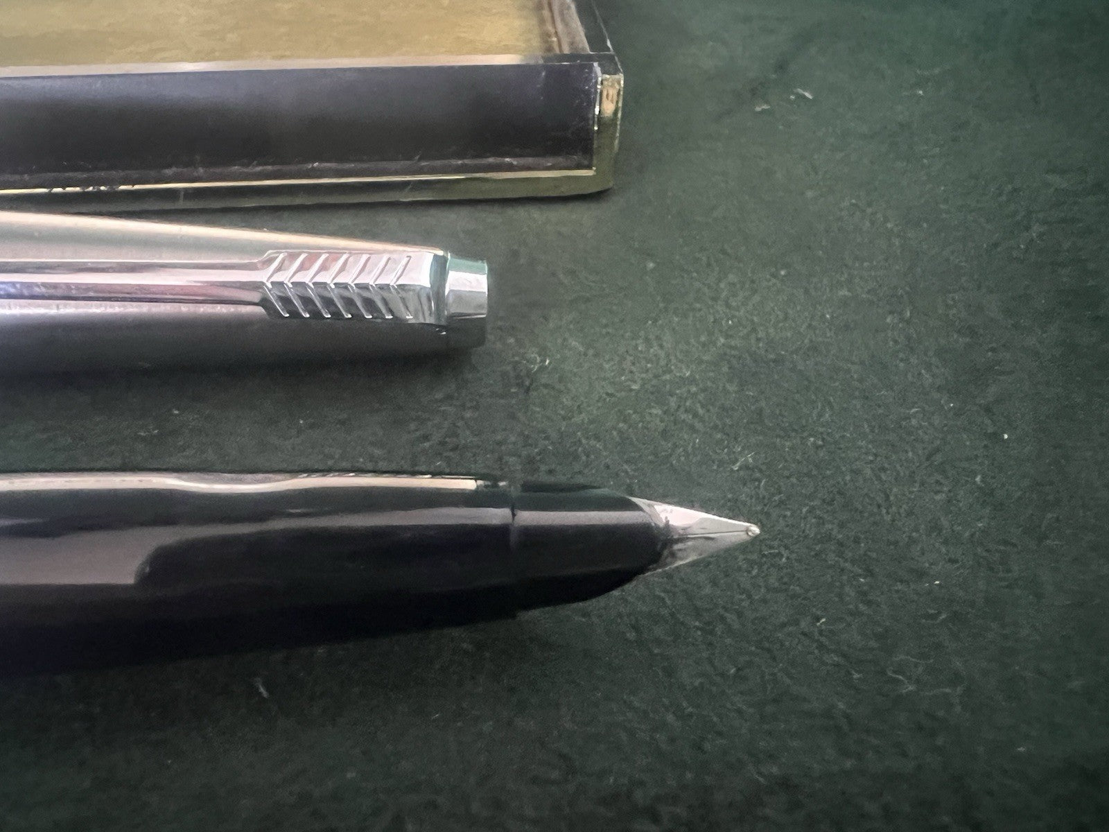 Parker Stylo-Plume Stylo à Plume Chrome Pilotes de Chasse Corps Long Écrit Cru 