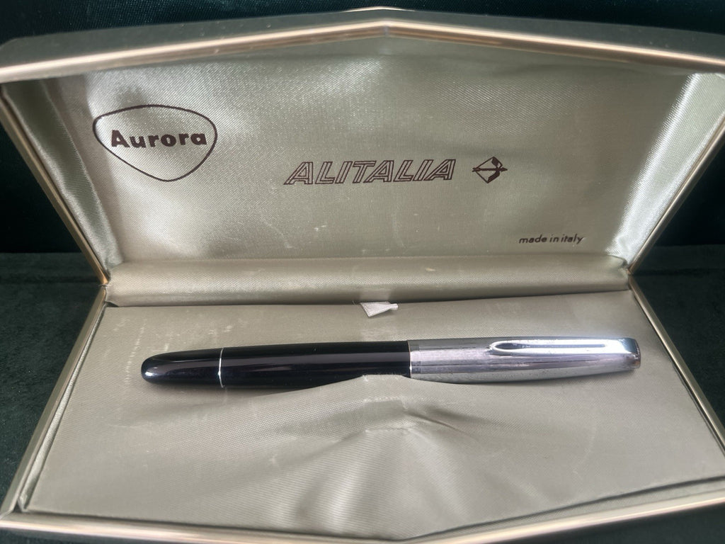 🔴 AURORA penna stilografica 88 P a pistone pennino ORO M scrive vintage B