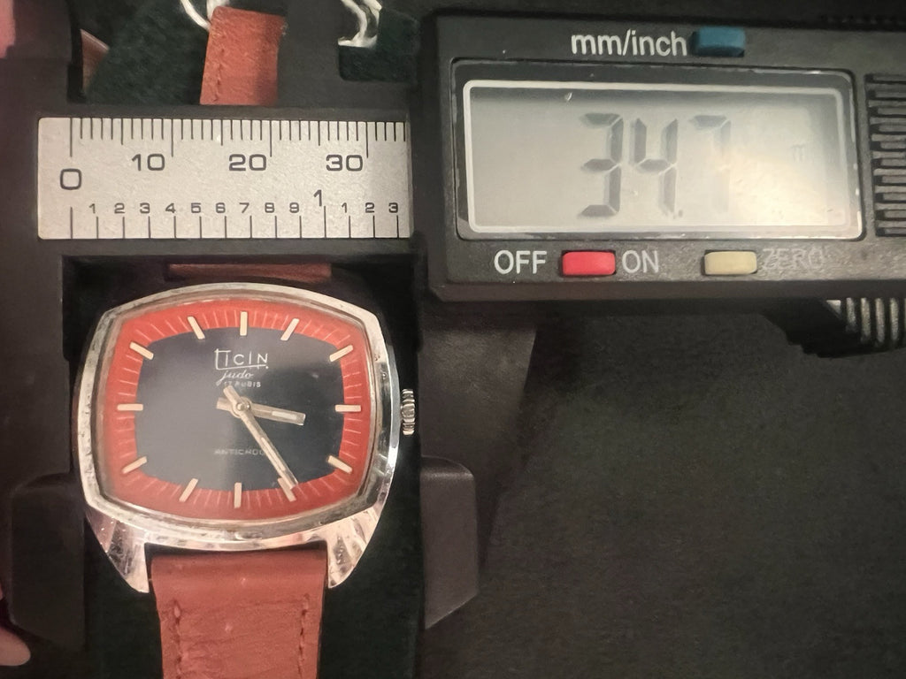 🔴 TICIN orologio uomo JUDO CARICA MANUALE funzionante vintage del 1950