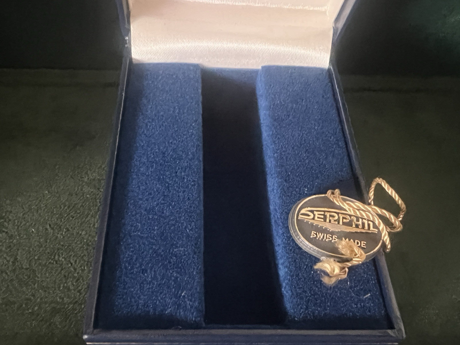 Serphil Boîtier Boîte Montre Coffret Housse Loquet Tag Complet Vintage