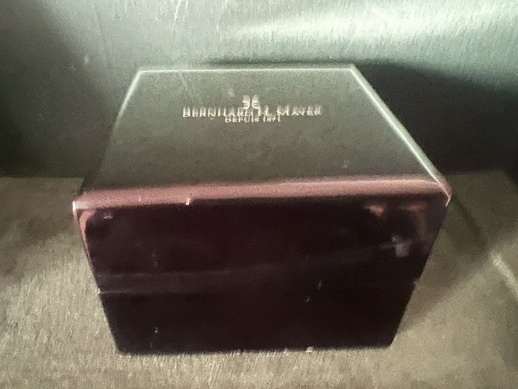 🔴 box BERNHARD H. MAYER scatola orologio legno nero lucido custodia